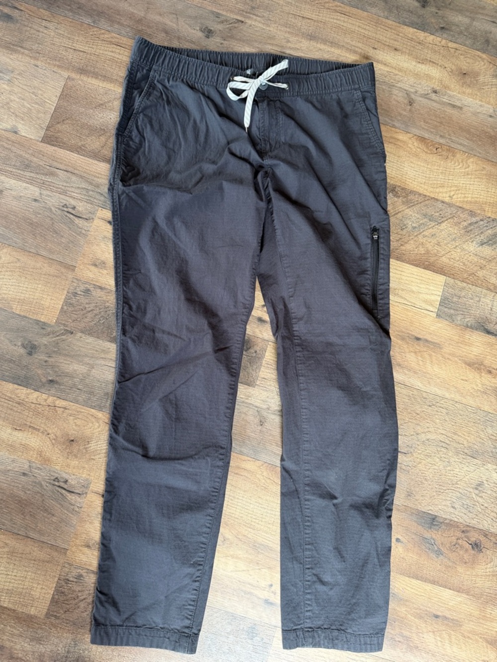 Vuori Women Ripstop Pant Charcoal Gray Canvas Drawstring VW401 Stretch large - Picture 2 of 5